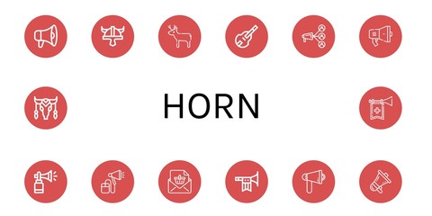 Canvas Print - Set of horn icons