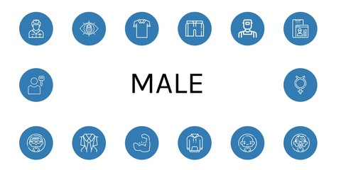 Poster - Set of male icons