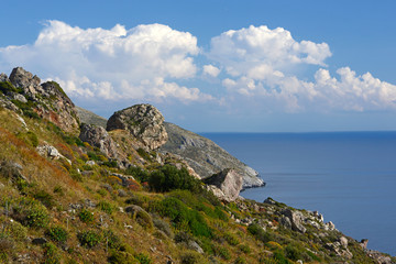 Poster - Coast on the southern tip of the Mani, Peloponnese, Greece - Küste an der Südspitze der Mani, Peloponnes, Griechenland