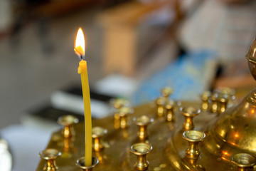 candles in church