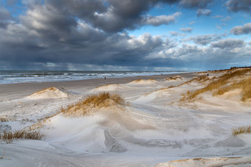 Wall Mural - Baltic sea coast in cold winter day next to Liepaja, Latvia.