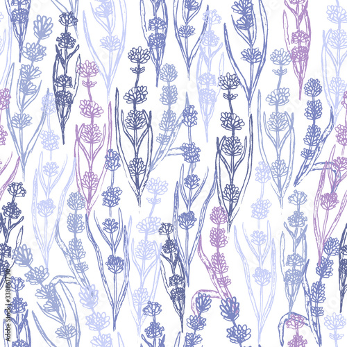Tapeta fioletowa  jasnoniebieski-fioletowy-i-rozowy-kwiatowy-wzor-z-ladny-recznie-rysowane-szkicowy-galezie-lawendy