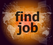 © fotoscool - find job on digital touch screen, social concept