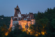 Bran Castle at sunset best known as Dracula's Castle, home of Vlad Tepes Dracula, Brasov, Transylvania, Romania