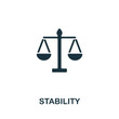 Stability icon from personal productivity collection. Simple line Stability icon for templates, web design and infographics