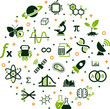 © j-mel - STEM / science vector illustration. Concept with icons related to technology, engineering, mathematics, biology, information technology and science education or research.