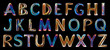 © Fedoruk - Multicolored alphabet for children on black background
