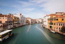 Italy, Venice, View Of Grand Canal From Accademia Bridge