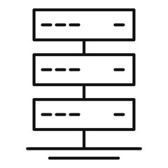 Poster - Server data room icon. Outline server data room vector icon for web design isolated on white background