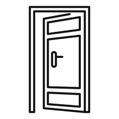 Poster - exit icon. outline exit vector icon for web design isolated on white background
