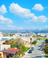 Sticker - Skyline Paphos road mountains Cyprus