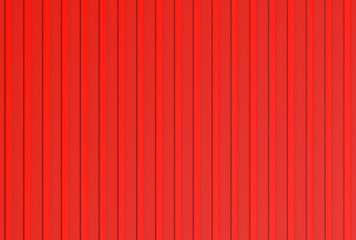 Poster - 3d rendering. modern vertical Red color metal panel parallel shutter door or container wall texture background.