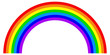 Rainbow in flat style. Colorful trendy icon of rainbow . Vector illustration