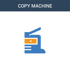 Poster - two colored Copy machine concept vector icon. 2 color Copy machine vector illustration. isolated blue and orange eps icon on white background.