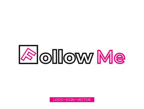 Follow text icon, Follow icon, Text messenger design, modern Idea and Concept Vector illustration Business Info graphic template with icon,arrow,world