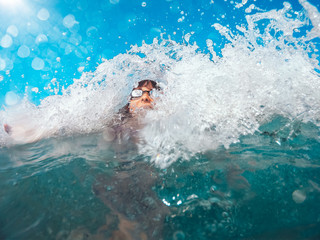  Girl getting splashed by the wave