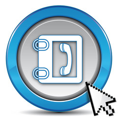 Poster - notebook phone icon