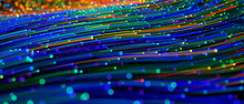 Abstract Fiber Optics Background With Lots Light Spots
