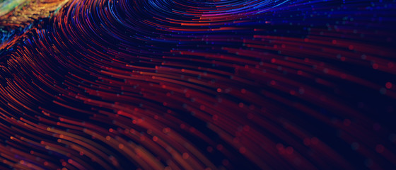 Wall Mural - abstract background colorful lines, communication technology concept