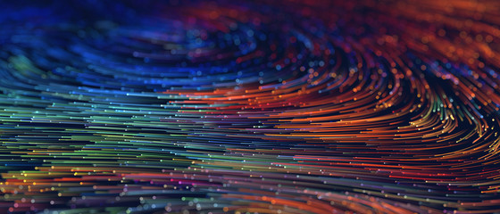 Wall Mural - abstract background colorful lines, communication technology concept