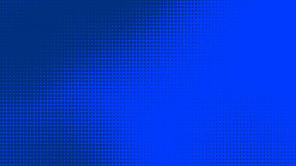 Poster - Dots halftone blue color pattern gradient texture with technology digital background. Dots pop art comics style with summer concept design.