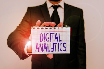 Aufkleber - handwriting text writing digital analytics. conceptual photo the analysis of qualitative and quantit