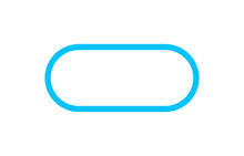 Button Square Rounded Corner, Blue Square Button Simple, Icon Square Shape With Corner Curve And Outline Stroke