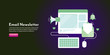 © Sammby - Email marketing, newsletter marketing, digital marketing campaign, email update, marketing message, notification, website subscription concept. Flat design email marketing template banner.