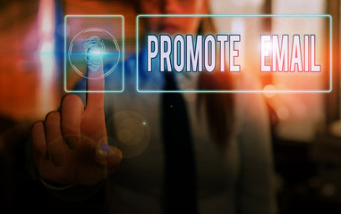 Poster - Handwriting text Promote Email. Conceptual photo sending a commercial messages to potential or current clients