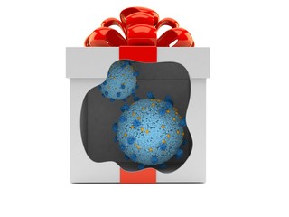 Sticker - Virus inside gift