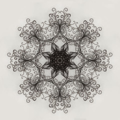 Poster - mandala made of sacred ornamental tree of life symbol.