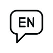 Speak english isolated icon, speaking english language outline vector icon