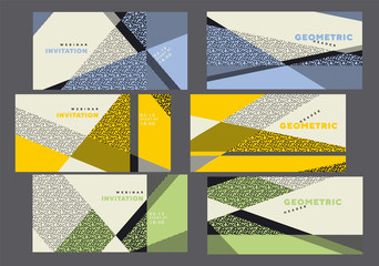 Wall Mural - patel retro vibes abstract geometry poster set