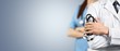 © BillionPhotos.com - Doctor team with medical stethoscope on background