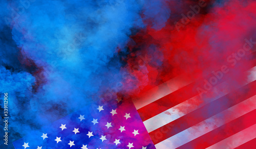 Fotomural flag USA background design for independence, veterans, labor, memorial day