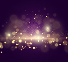 Poster - Brilliant gold dust vector shine. Glittering shiny ornaments for background. Vector illustration.