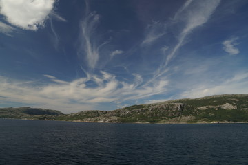 clouds over the lake Norway