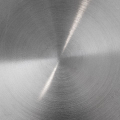 Poster - abstract metal texture of brushed stainless steel plate with the reflection of light.