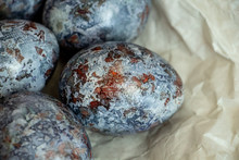Marble Blue Easter Eggs, Close-up
