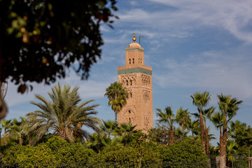 Wall Mural - Minaret of the Koutoubia Mosque in Marrakesh Morocco.