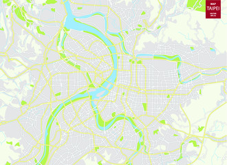  Taipei Taiwan vector map