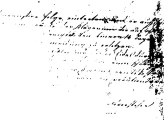 Aufkleber - Illegible handwriting pattern. Vintage letter. Distressed text template.