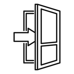 Poster - living room entrance icon. outline living room entrance vector icon for web design isolated on white