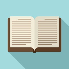 Fototapete - Open book icon. Flat illustration of open book vector icon for web design
