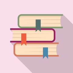 Fototapete - Book stack icon. Flat illustration of book stack vector icon for web design