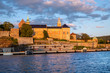 © Art Media Factory - Oslo, Norway - Sunset view of medieval Akershus Fortress - Akershus Festning - historic royal residence at Oslofjorden sea shore