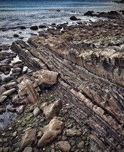 High Angle View Of Rocky Shore