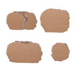 Corrugated cardboard isolated on white background. Object with clipping path