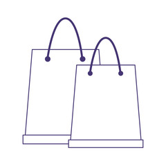 Sticker - shopping paper bags ecommerce online concept line style