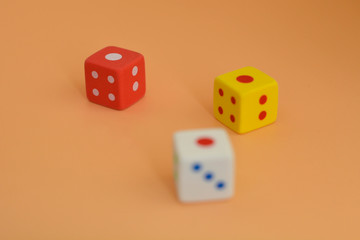  dice. Concept for business risk. chance good luck. 